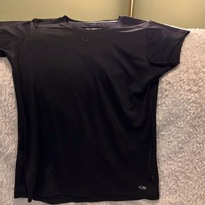 Champion black short sleeved women’s top, size large.